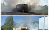 В Ярославской области сгорел грузовой фургон