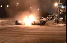 В ДТП в Брагино сгорел автомобиль: видео