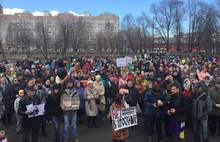 В ярославском парке 30-летия Победы на митинг против ввоза мусора из Москвы на полигон «Скоково» собралось 500 человек